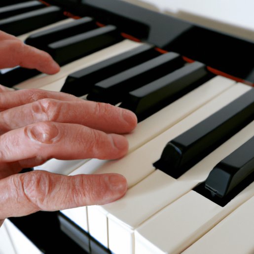 Bild einer Klaviertastatur, auf der die Hand eines Menschen auf den schwarzen und weißen Tasten spielt. Vom Leben ausgebremst - Kongress für Menschen mit einem schweren Schicksalsschlag 